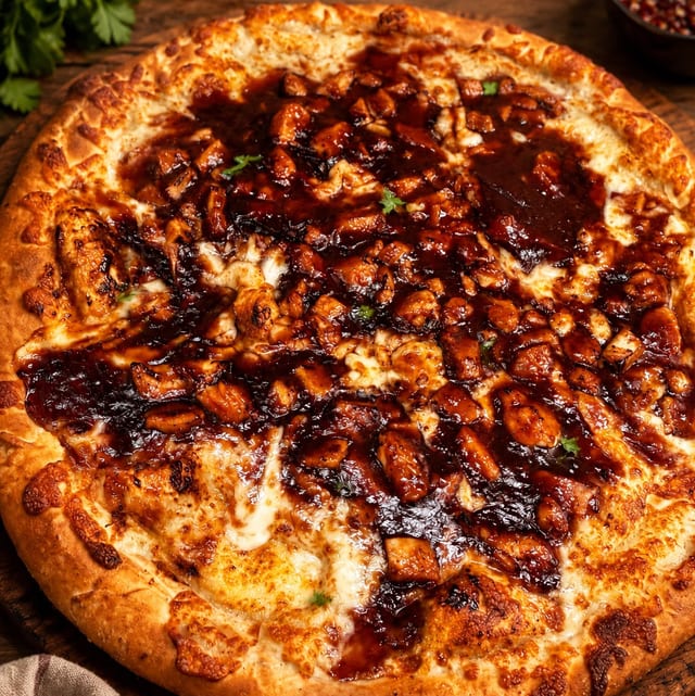 16" BBQ Chicken Pizza.