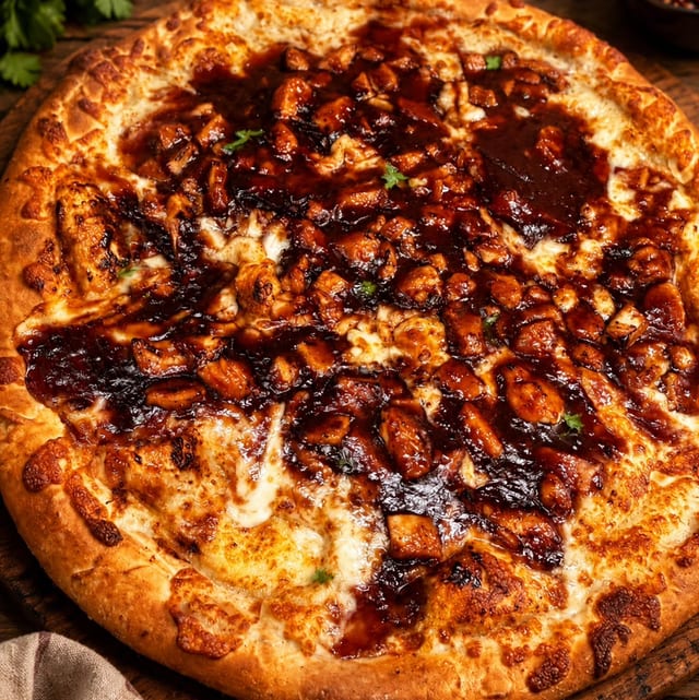 14" BBQ Chicken Pizza.