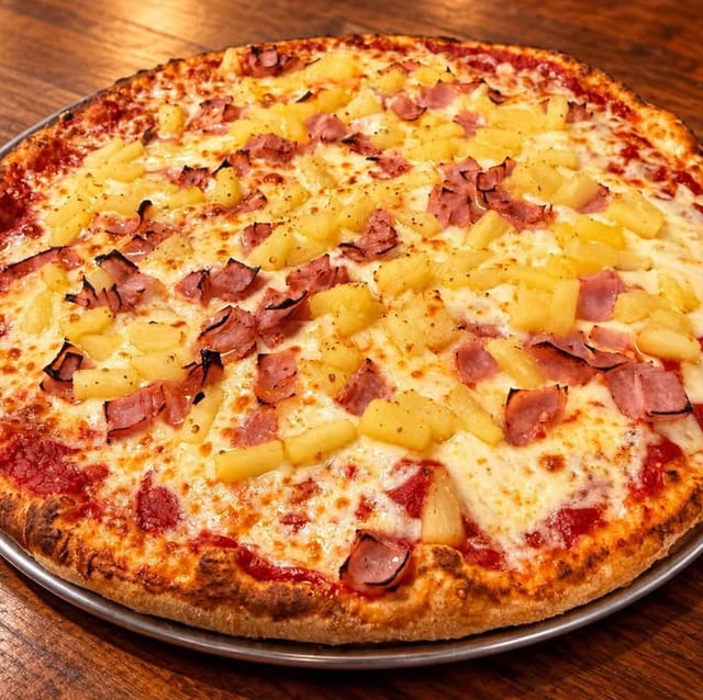 18" Hawaiian Pizza.