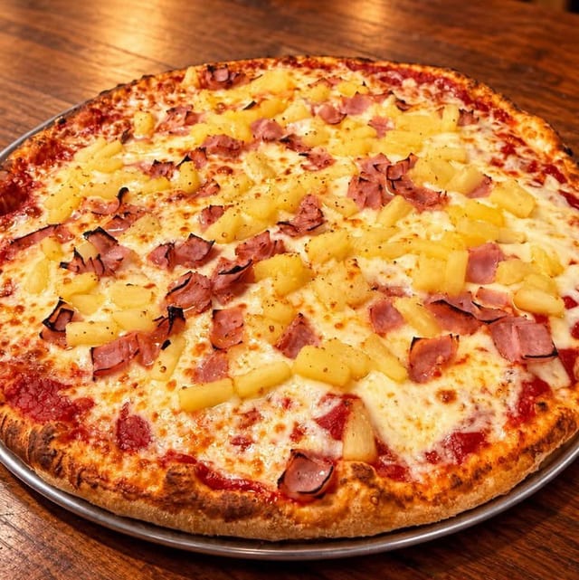 16" Hawaiian Pizza.