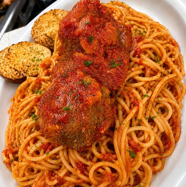 Pasta with Meatballs or Sausage.