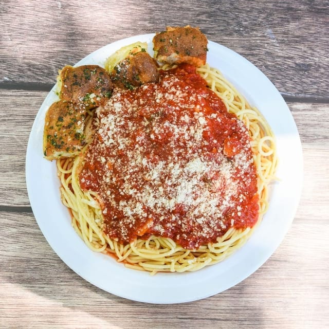 Pasta with Meatballs or Sausage.